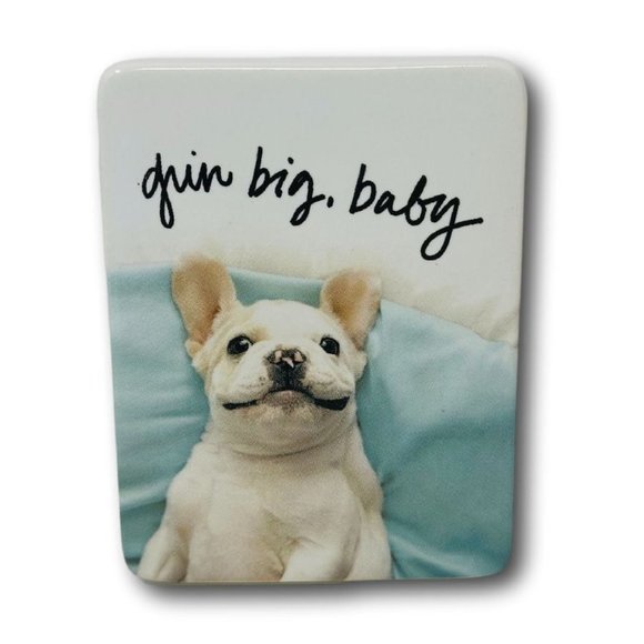 Hallmark Gift Magnet Grin Big, Baby Dog Pet Ceramic - Picture 1 of 2